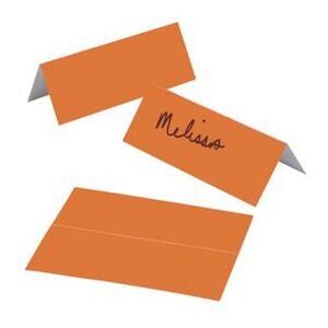 24 ORANGE Place Cards Regular Size Card stock All Occasion‎ Wedding Birthday